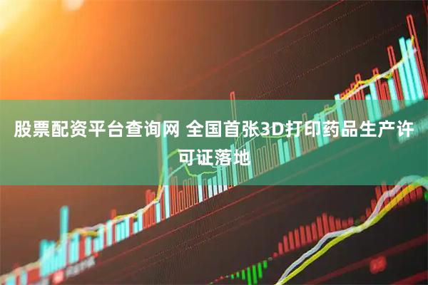 股票配资平台查询网 全国首张3D打印药品生产许可证落地